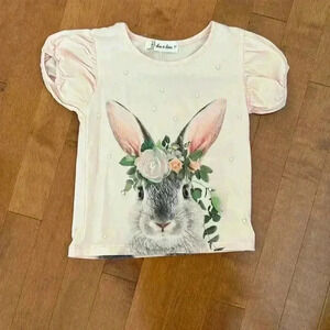 Beautiful Doe a Dear Light Pink Bunny Tee